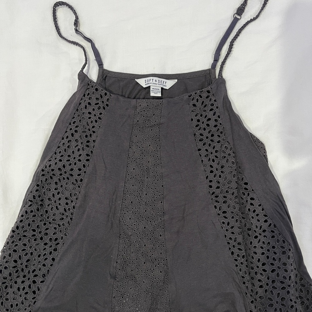American Eagle Outfitters Black and White Cut Out Camisole
